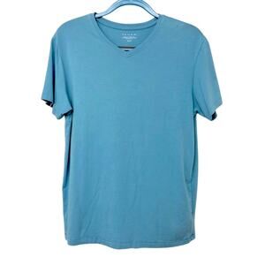 Tahari Mens Turquoise V Neck Short Sleeve T Shirt